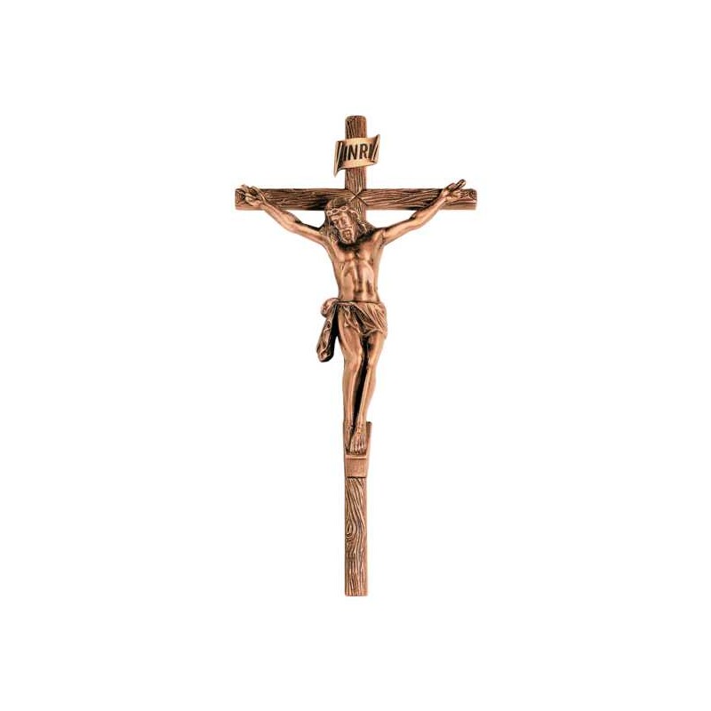 Cruz Tronco Bronce con Cristo